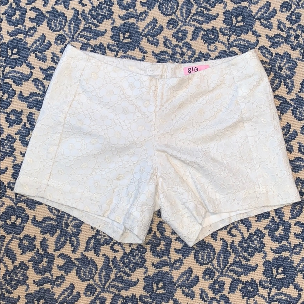 Lilly Pulitzer white lace shorts